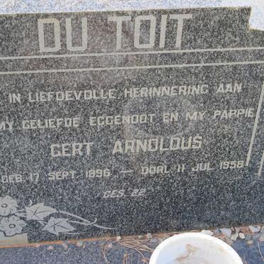 TOIT Gert Arnoldus, du 1896-1958
