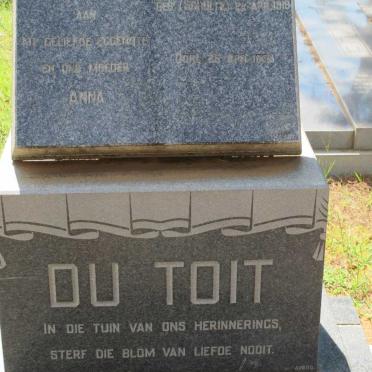 TOIT Anna, du 1918-1958