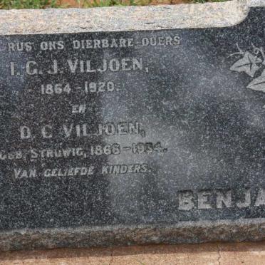 VILJOEN I.G.J. 1864-1920 &amp; D.C. STRUWIG 1866-1934