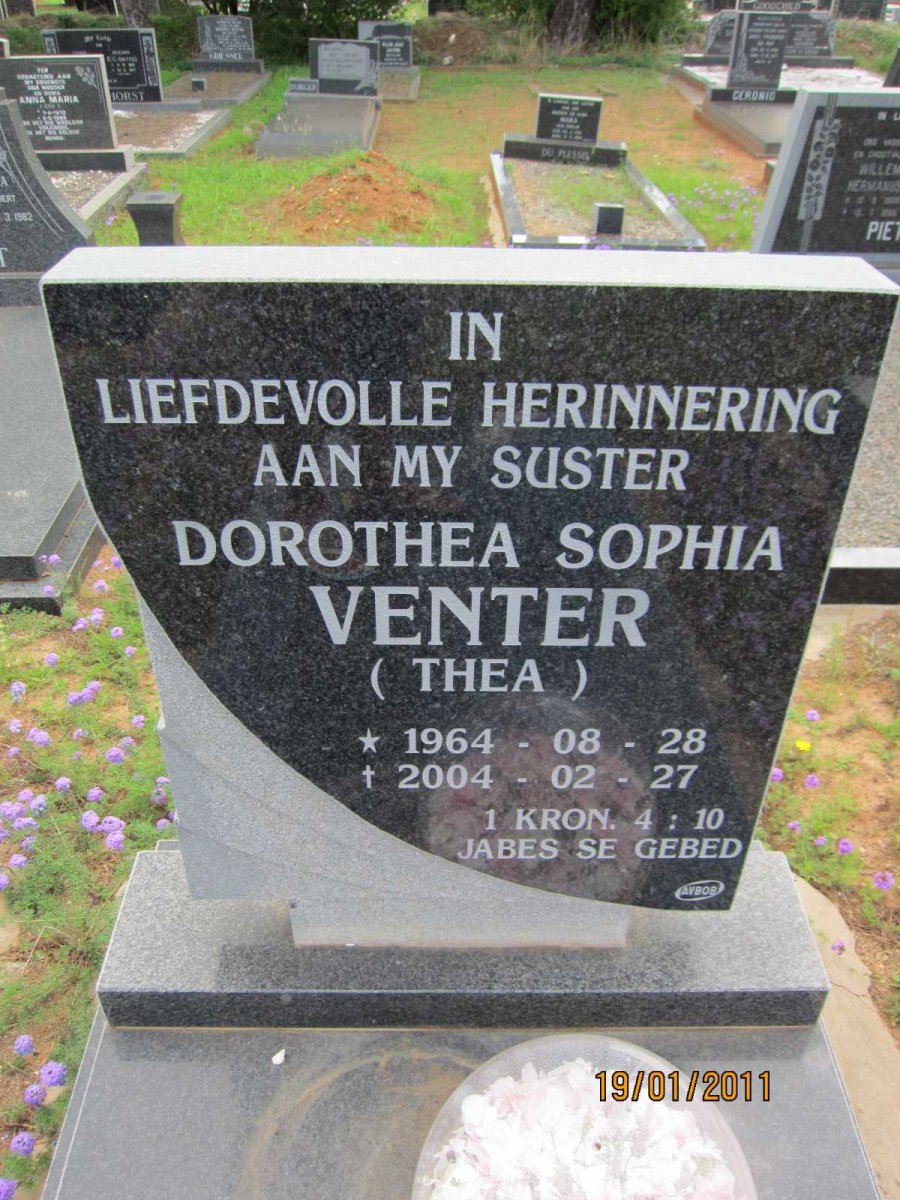 VENTER Dorothea Sophia 1964-2004