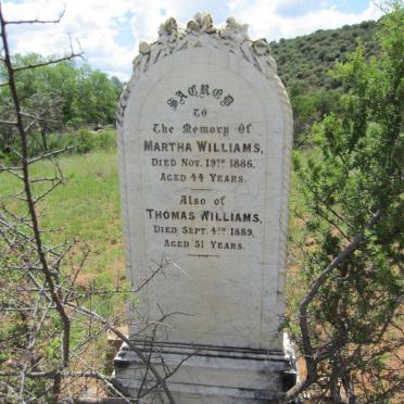 WILLIAMS Thomas -1889 &amp; Martha -1886