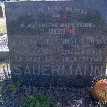 SAUERMANN Hermann Adolf 1873-1955 &amp; Anna Catharina HUMAN 18?8-1949