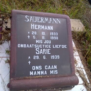 SAUERMANN Hermann 1933-1998 &amp; Sarie 1939-