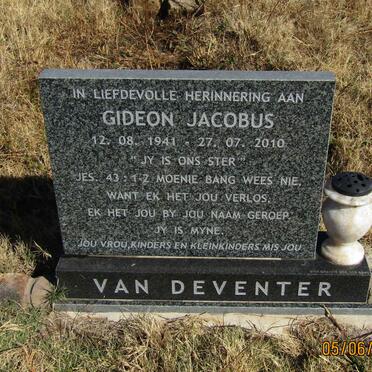 DEVENTER Gideon Jacobus, van 1941-2010