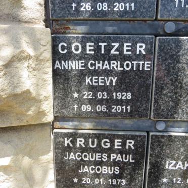 COETZER Annie Charlotte Keevy 1928-2011