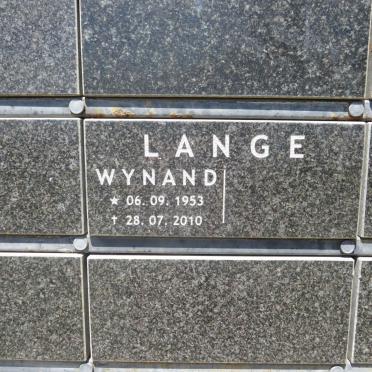 LANGE Wynand 1953-2010