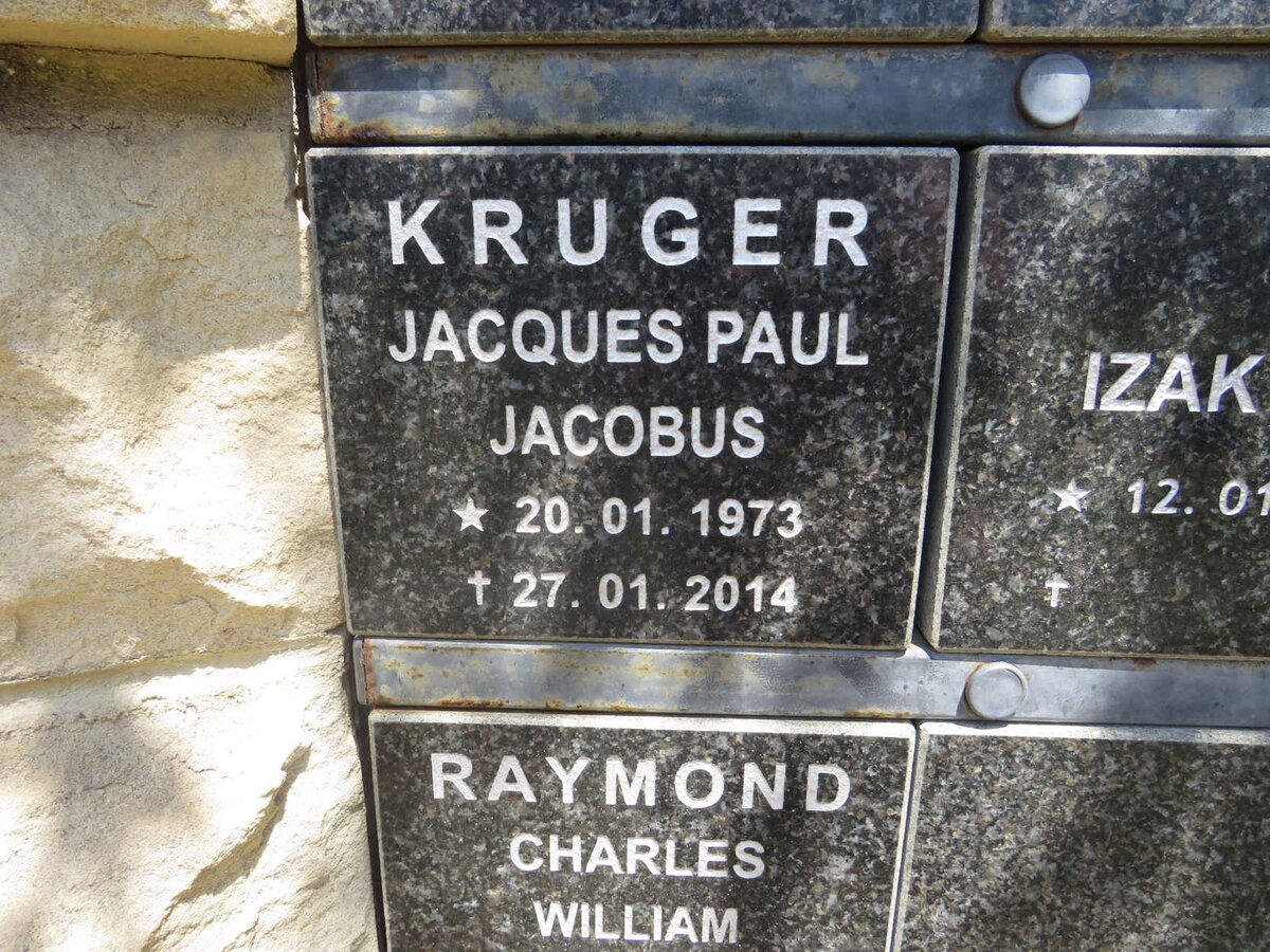 KRUGER Jacques Paul Jacobus 1973-2014