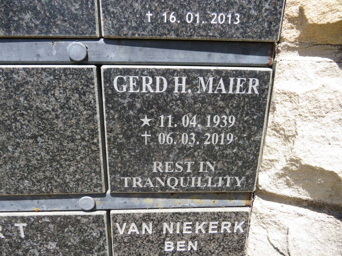 MAIER Gerd H. 1939-2019