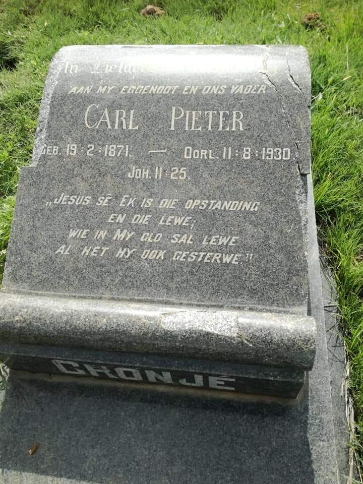 CRONJE Carl Pieter 1871-1930