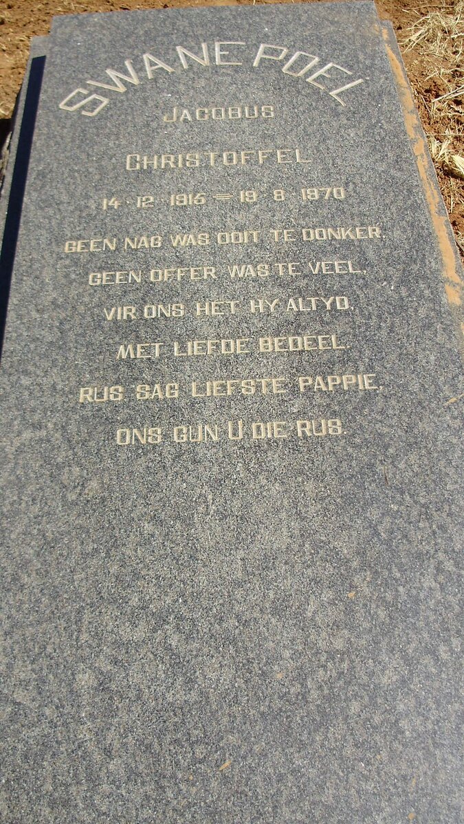 SWANEPOEL Jacobus Christoffel 1915-1970