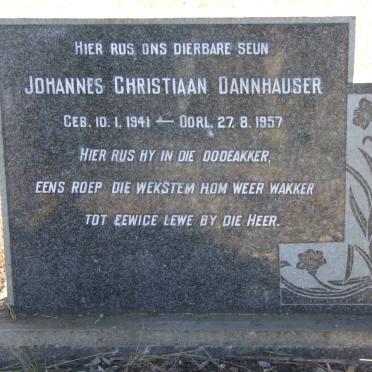 DANNHAUSER Johannes Christiaan 1941-1957