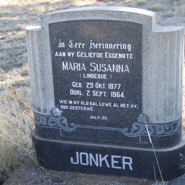 JONKER Maria Susanna nee LINDEQUE 1877-1964