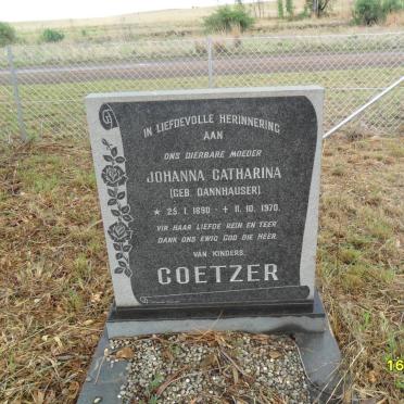 COETZER Johanna Catharina nee DANNHAUSER 1890-1970