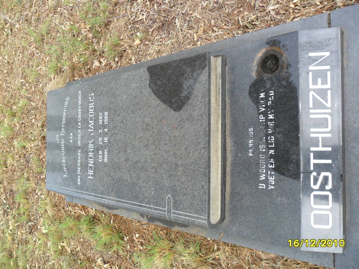 OOSTHUIZEN Hendrik Jacobus 1882-1966