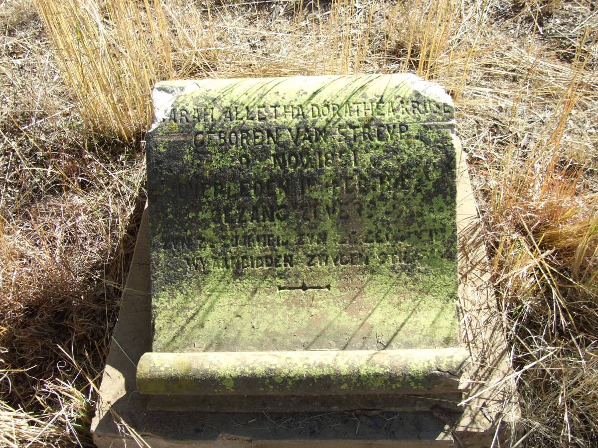 KRUSE Sarah Alletha Dorathea nee VAN STREYP 1851-1902