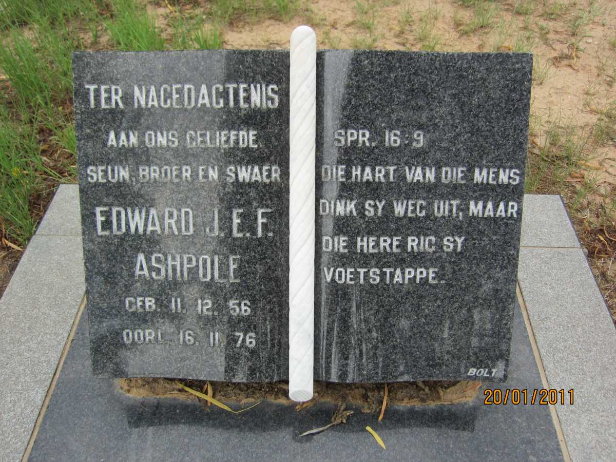 ASHPOLE Edward J.E.F. 1956-1976