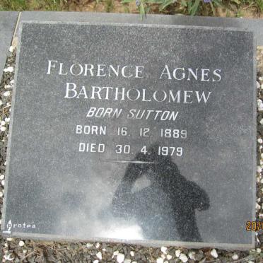 BARTHOLOMEW Florence Agnes nee SUTTON 1889-1979