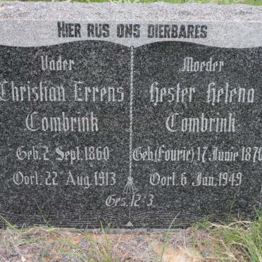 COMBRINK Christian Errens 1860-1913 &amp; Hester Helena FOURIE 1870-1949