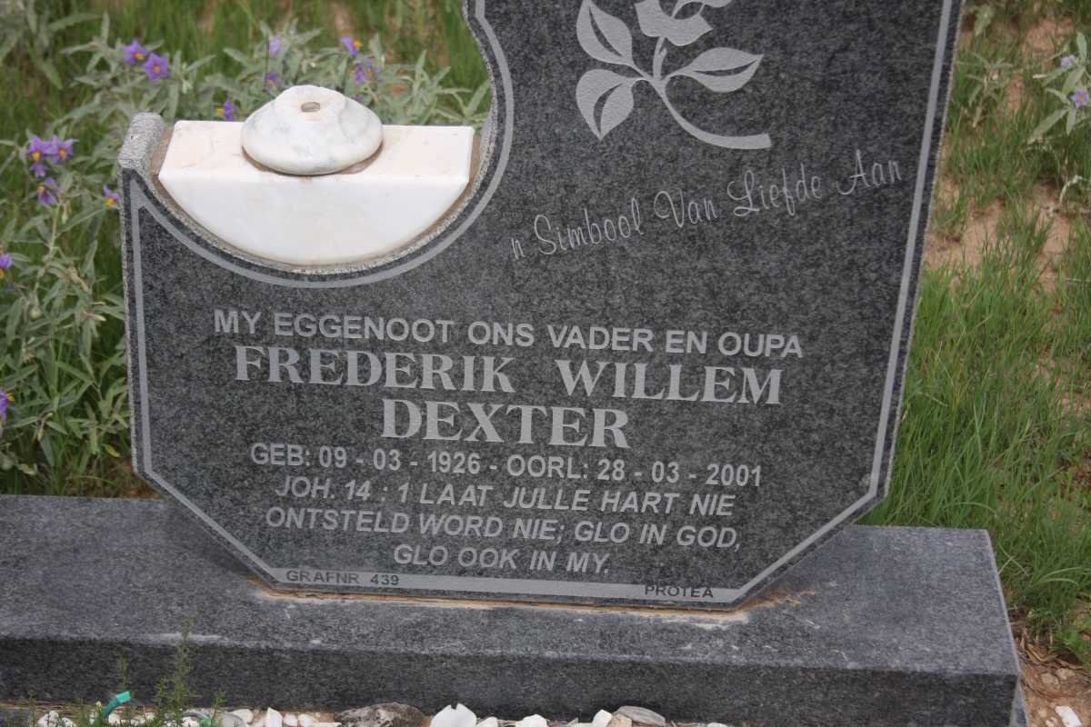 DEXTER Frederik Willem 1926-2001