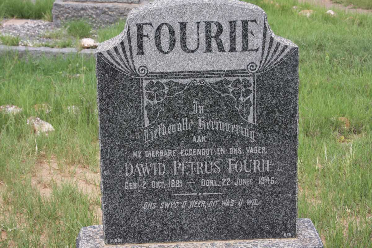 FOURIE Dawid Petrus 1881-1946