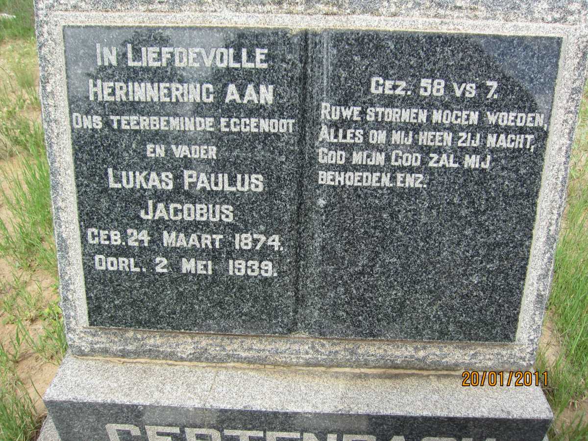 GERTENBACH Lukas Paulus Jacobus 1874-1939