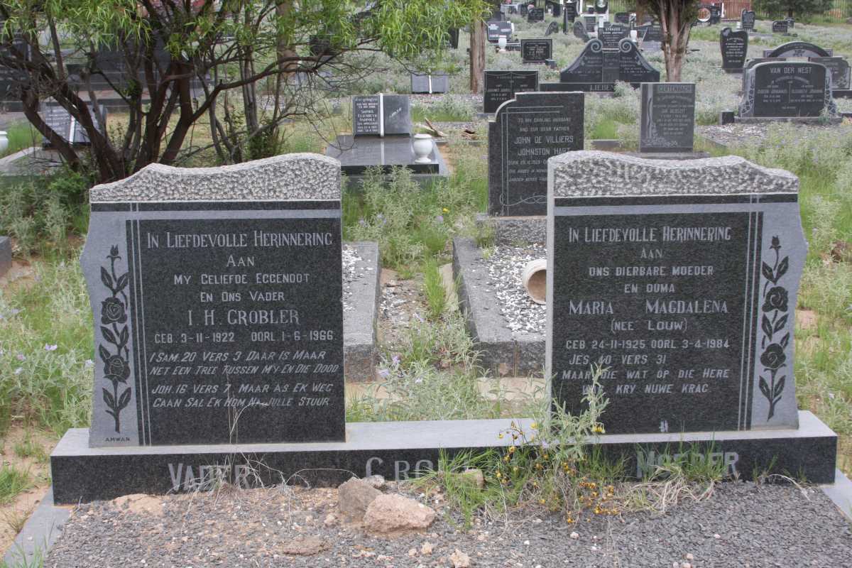 GROBLER I.H. 1922-1966 &amp; Maria Magdalena LOUW 1925-1984