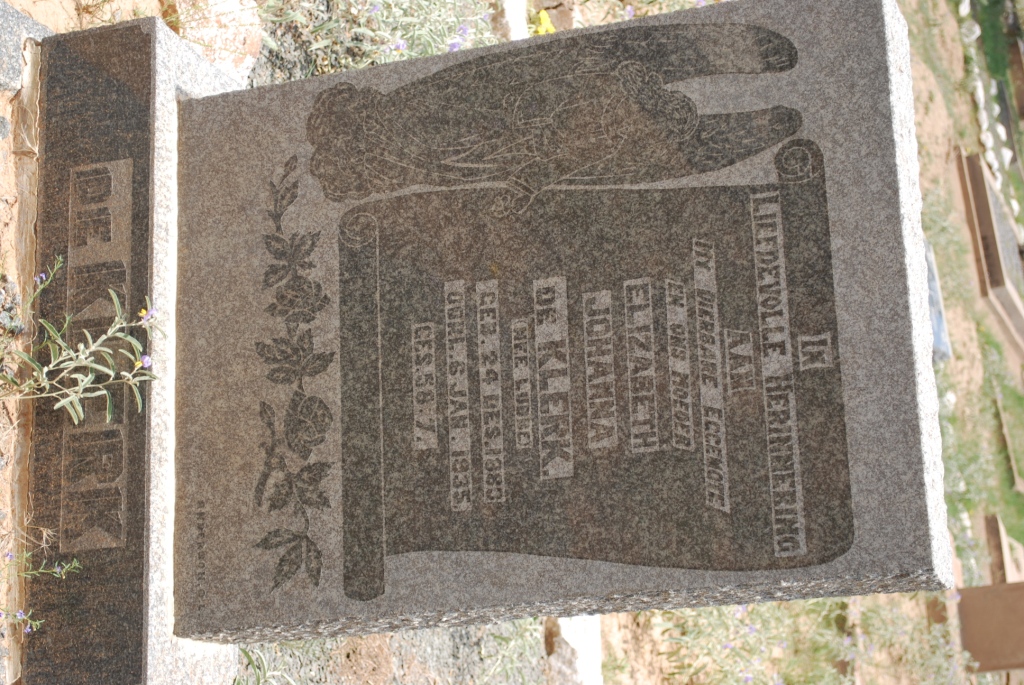 KLERK Elizabeth Johanna, de nee LUBBE 1880-1935