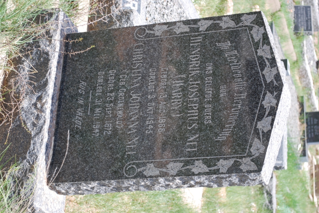 NEL Hendrik Josephus 1866-1945 &amp; Christina Johanna GROENEWALD 1872-1947