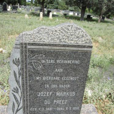 PREEZ Jozef Markus, du 1881-1958