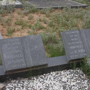 PLESSIS Hercules C., du 1904-1979 &amp; Dorothea E. DE KOKER 1912-1988