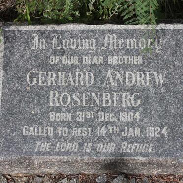 ROSENBERG Gerhard Andrew 1904-1924
