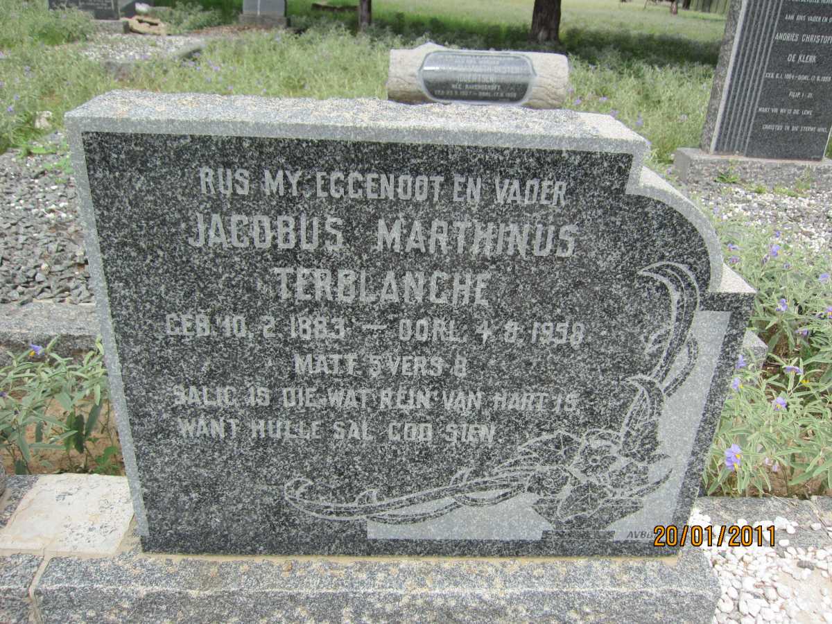 TERBLANCHE Jacobus Marthinus 1883-1958