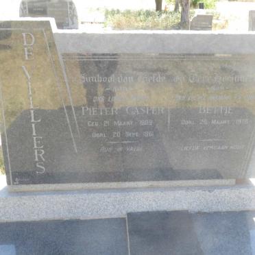 VILLIERS Pieter Casper, de 1909-1961 &amp; Bettie -1976