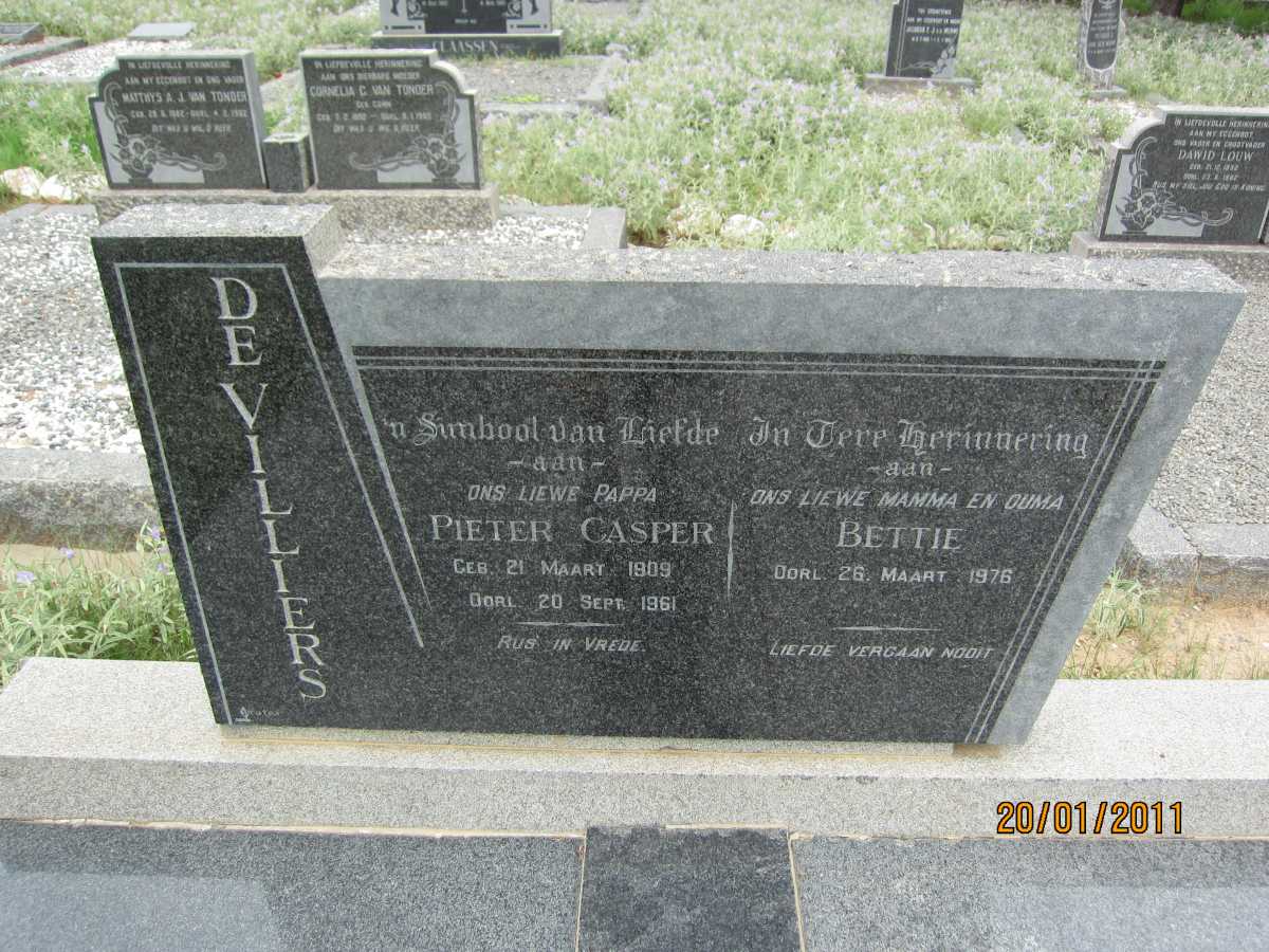 VILLERS Pieter Casper, de 1909-1961 &amp; Bettie -1976