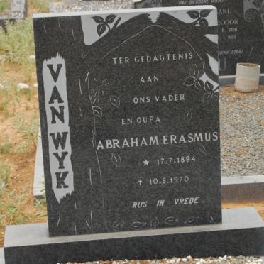 WYK Abraham Erasmus, van 1894-1970