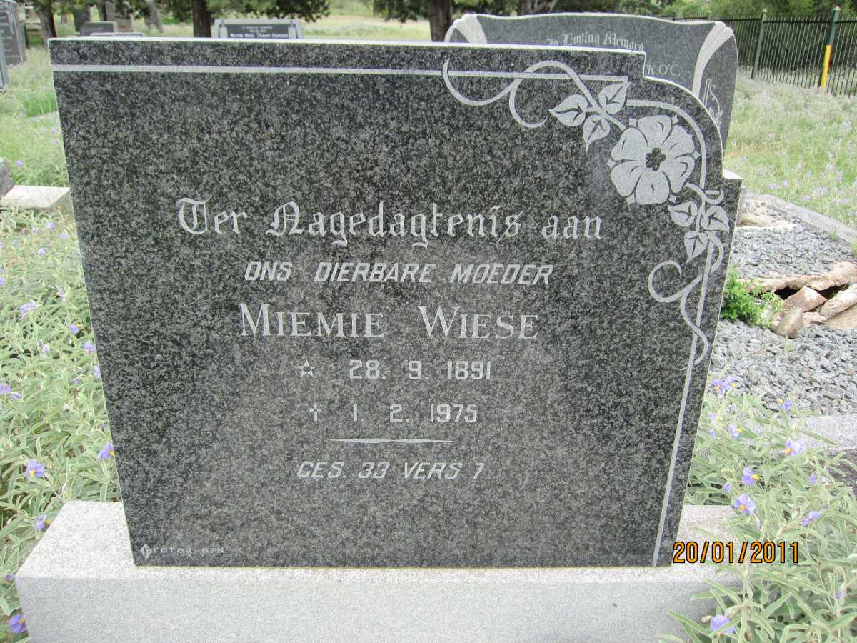 WIESE Miemie 1891-1975