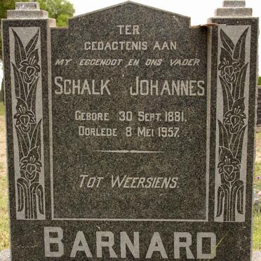 BARNARD Schalk Johannes 1881-1957