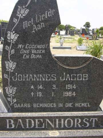 BADENHORST Johannes Jacob 1914-1984