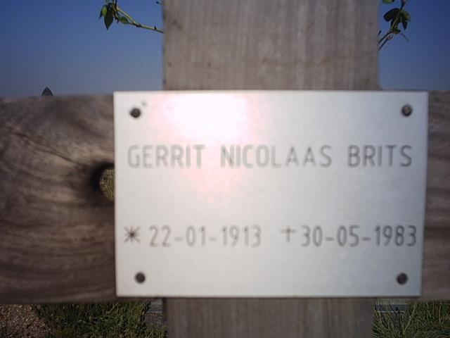 BRITS Gerrit Nicolaas 1913-1983