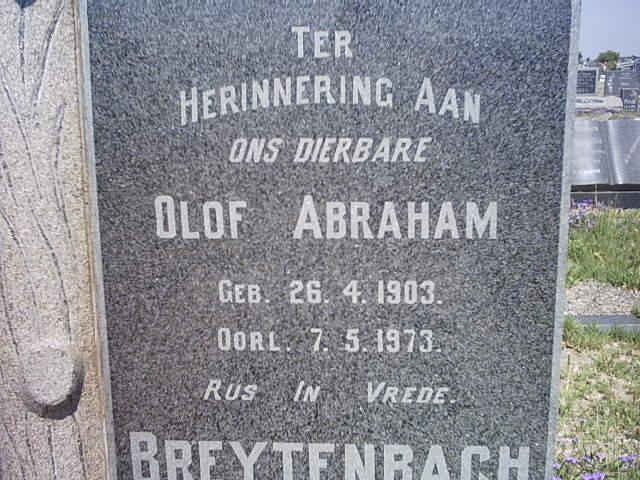 BREYTENBACH Olof Abraham 1903-1973