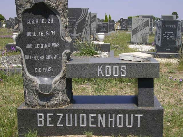 BEZUIDENHOUT Koos 1923-1974