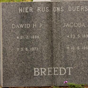 BREEDT Dawid H.P. 1888-1973 &amp; Jacoba M. 1893-1966