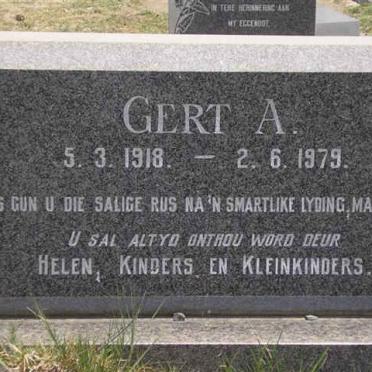 COETZEE Gert A. 1918-1979