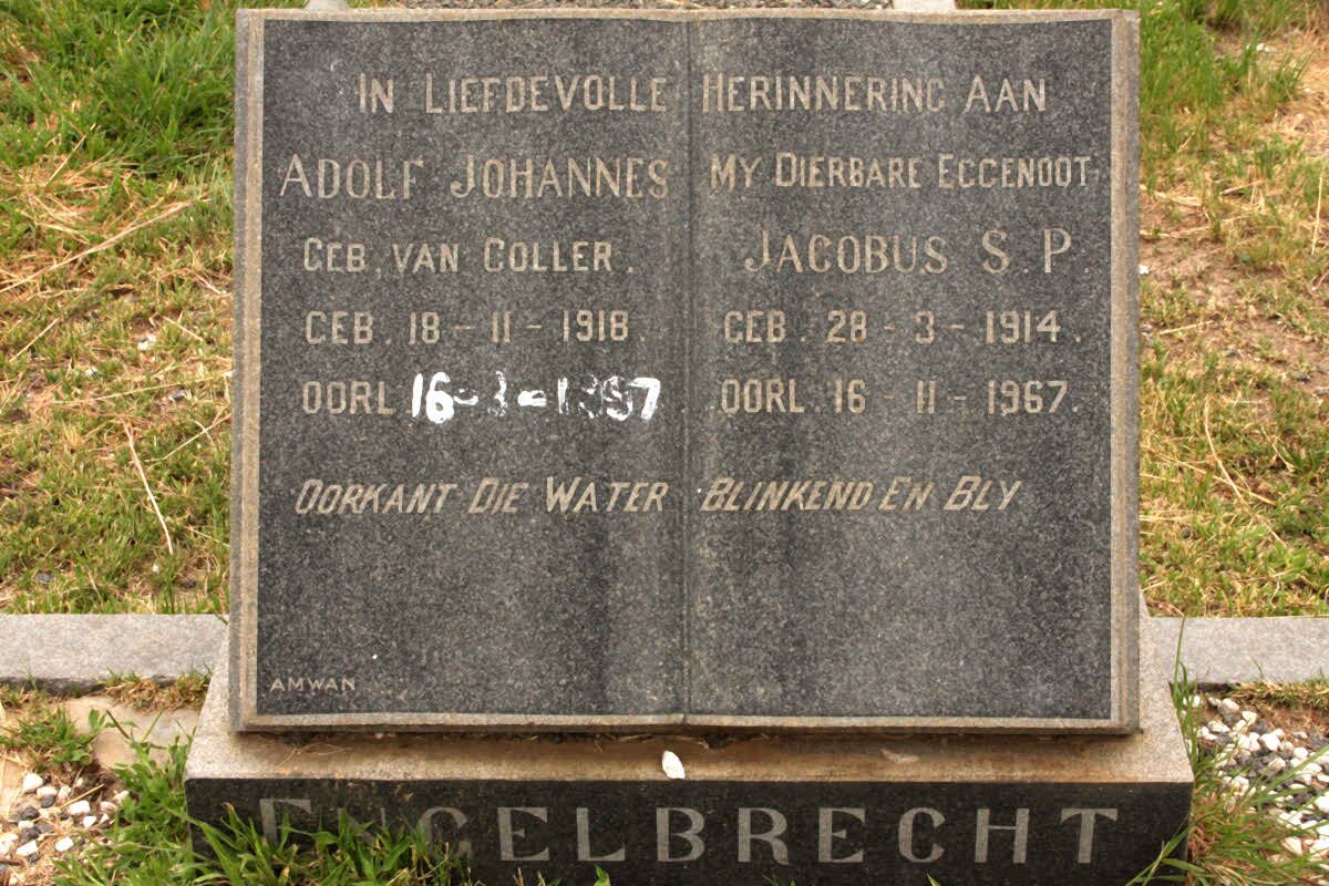ENGELBRECHT Jacobus S.P. 1914-1967 &amp; Adolf Johannes VAN COLLER 1918-1957