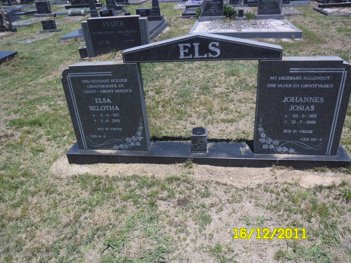 ELS Johannes Josias 1911-1969 &amp; Elsa Belotha 1911-2001