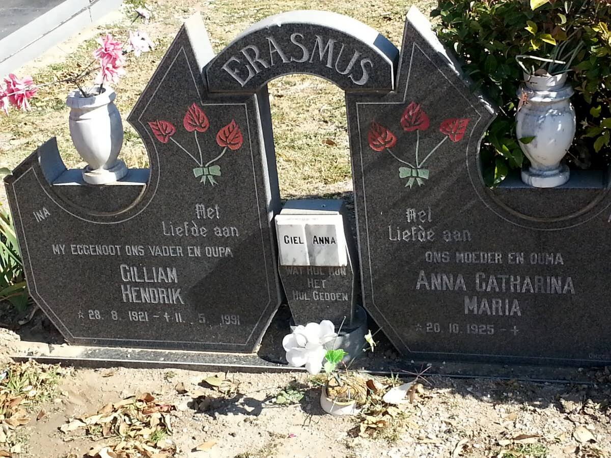 ERASMUS Gilliam Hendrik 1921-1991 &amp; Anna Catharina Maria 1925-
