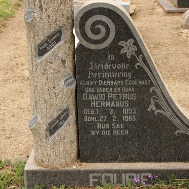 FOURIE Dawid Petrus Hermanus 1893-1965