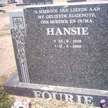 FOURIE Hansie 1948-1996