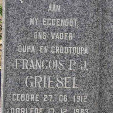 GRIESEL Francois P.J. 1912-1983