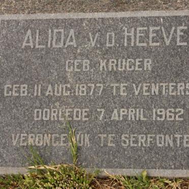 HEEVER Alida, van nee KRUGER 1877-1962